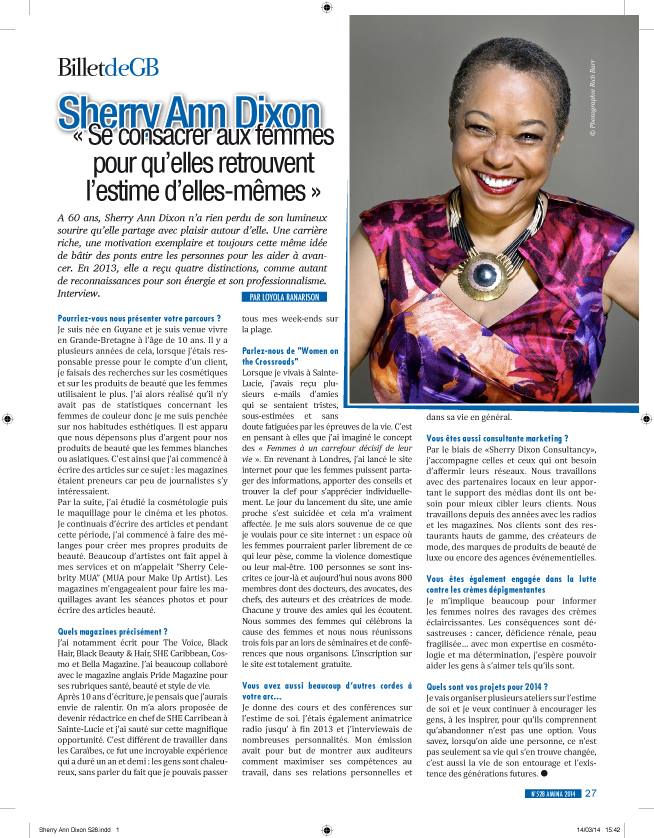 Sherry-Ann Dixon in Amina Magazine